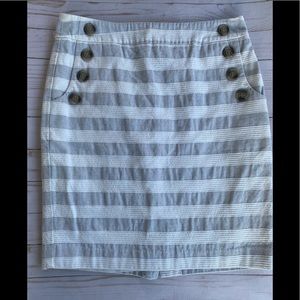 LOFT stripped pencil skirt